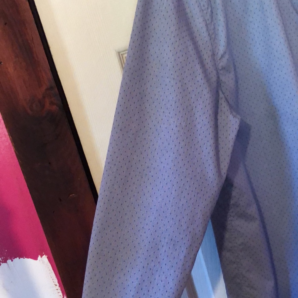 Flag & Anthem Blue Patterned Button Down Shirt Me… - image 7